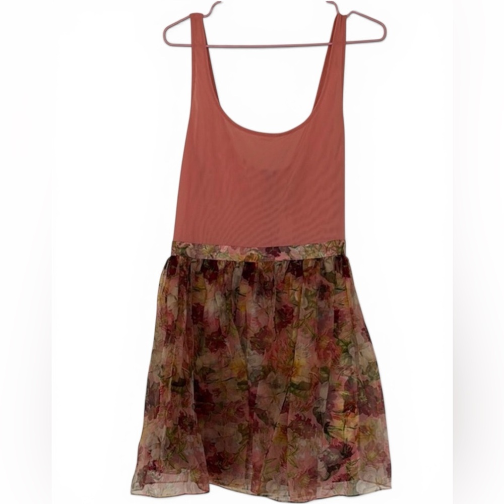 Alice + Olivia Pink Floral Mesh Mini Dress NWT Size 10